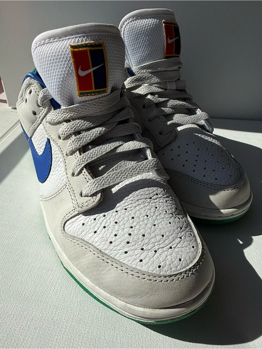 Nike Dunk Low Premium Tennis Classic Women’s 8.5 White Grey Blue Green